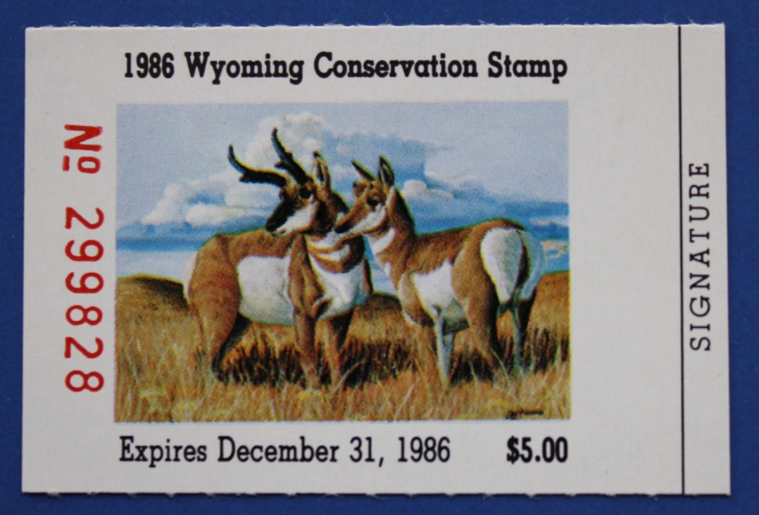 Wyoming Conservation Stamp 1986