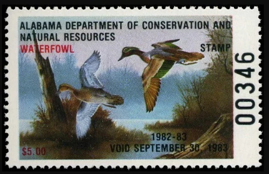 Alabama Waterfowl Stamp 1982