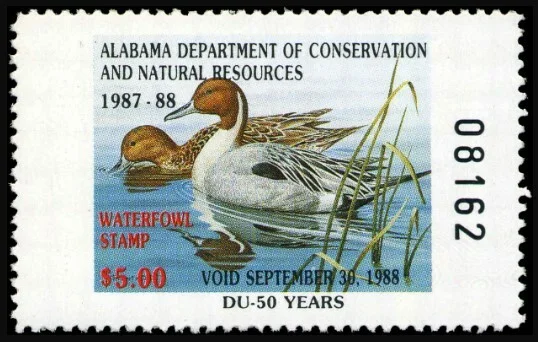 Alabama Waterfowl Stamp 1987