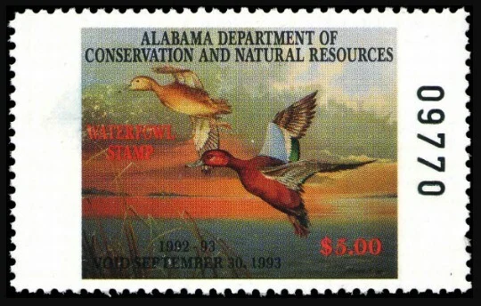 Alabama Waterfowl Stamp 1992