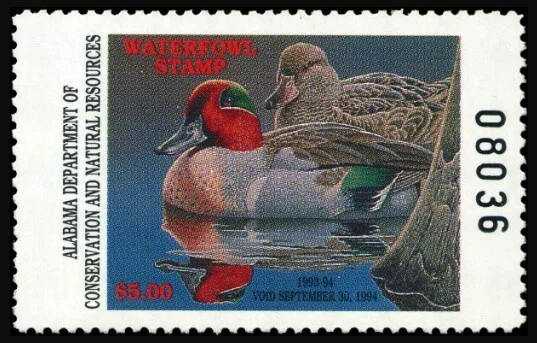 Alabama Waterfowl Stamp 1993