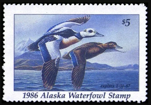 Alaska Waterfowl Stamp 1986